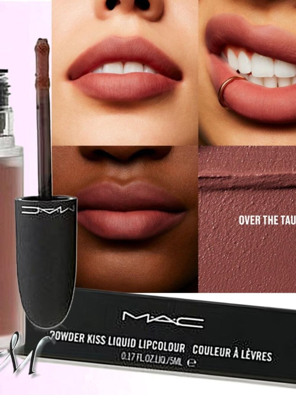 MAC Powder Kiss Liquid Lipcolor & Cheeks* 897 OVER THE TAUPE (Nude Rose) 5ml